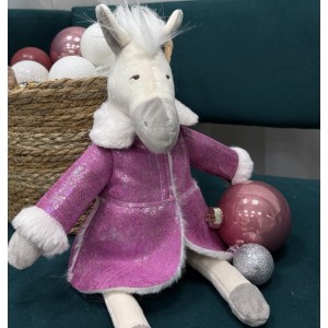 Плюшевая мягкая игрушка Конь в пальто